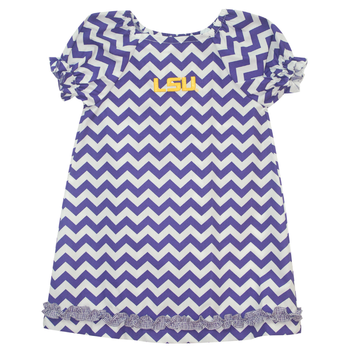 LSU Ruffle Chevron A Line Dress Short ...